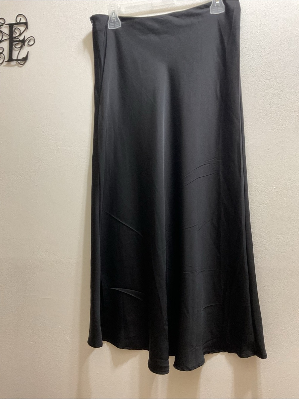 Classic silk Black A-Line Women's Skirt